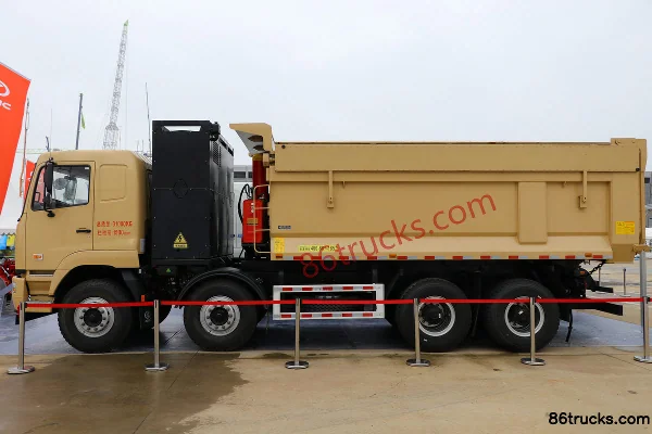 Hualing Heavy Truck 31T 8X4(12 wheels) Battery Swap 5.6m Electric Dump Truck 281.92kWh Exterior (2) | 86Trucks