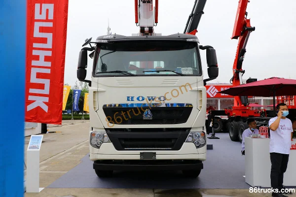 Sinotruk HOWO T7H Heavy Truck 440hp 10X4(14 wheels) Knuckle Boom Crane Truck (Hongchang Tianma Brand) (H4500) Exterior (2) | 86Trucks