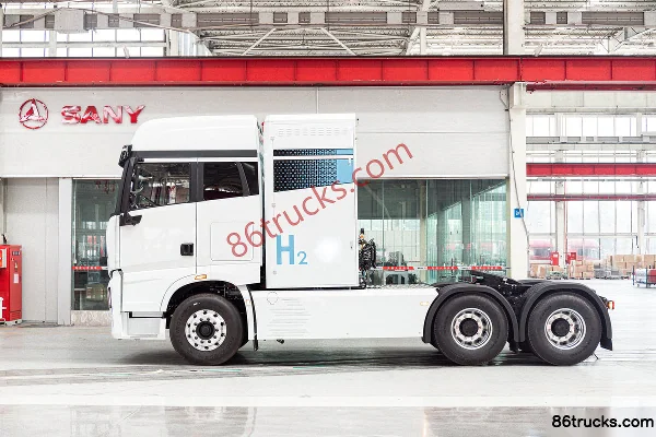 SANY Truck Jiangshan Edition 6X4(10 wheels) Hydrogen Fuel Cell Tractor Truck Exterior (3) | 86Trucks