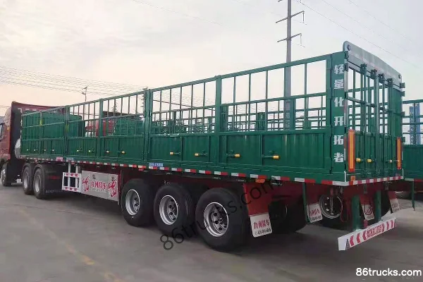 Tongguang Jiuzhou 13m Straight Beam Double Door Drop Side Semi-Trailer Exterior (2) | 86Trucks