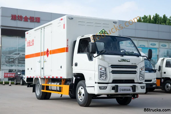 JMC New Shunda Narrow Body 129hp 4X2(6 wheels) 4.13m flammable gas van truck (China VI) Exterior
