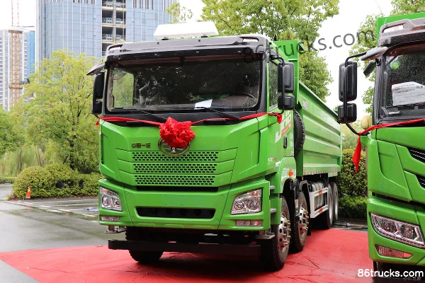 FAW Jiefang Qingdao JH6 Heavy Truck 410 hp 8X4(12 wheels) 5.8m LNG Dump Truck Exterior (3) | 86Trucks