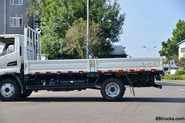 JAC Junling V5 130 ch 4X2(6 roues) camion léger à plateau 4,22 m, cabine simple (China VI) Carrosserie (2) | 86Trucks