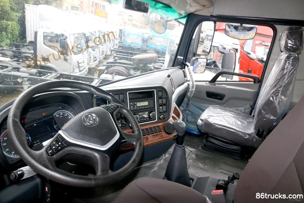 Sanhuan Shitong Haolong Comfort Edition 270hp 8X2(10 wheels) 7.6m Flatbed Cargo Truck (Rear Axle 457 Wide Brake) Cab (3) | 86Trucks