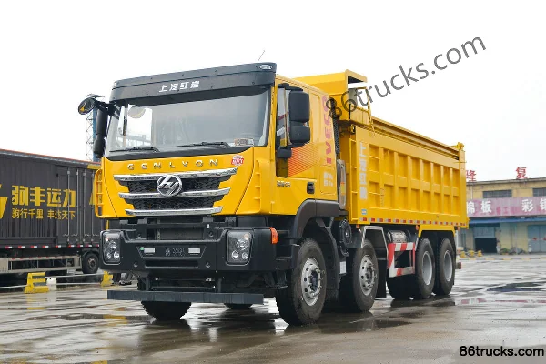 SAIC Hongyan Genlyon C6 380 hp 8X4(12 wheels) 6.8 m Dump Truck (Short Body) (China VI) Exterior (3) | 86Trucks