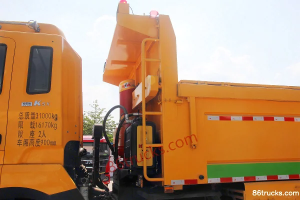 JAC Gallop K5X camion lourd 375 ch 8X4(12 roues) camion benne 5,6 m (China VI) Carrosserie (2) | 86Trucks