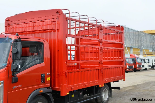 Sinotruk HOWO Hanjiang 160 hp 4X2(6 wheels) 4.15m Single Row Cage Van Light Truck Body (1) | 86Trucks