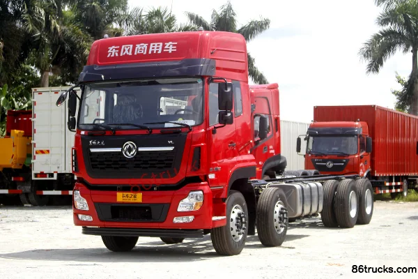 Dongfeng Commercial Vehicle Tianlong VL Poids lourd 350 ch 8X4(12 roues) Camion porteur fourgon à ailes déployables 9,6 m (toit plat) Extéri