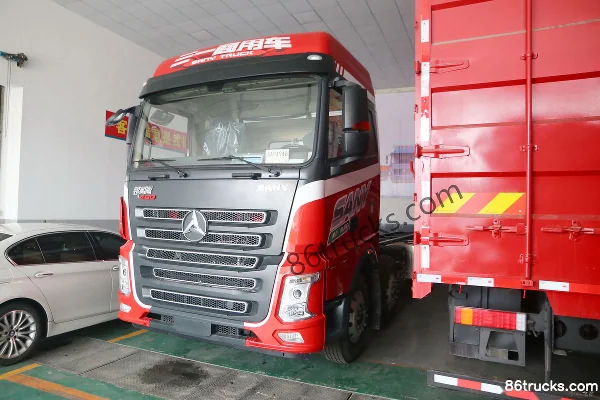 SANY Group Yinsong Edition 480hp 8X4(12 wheels) 9.5m Stake Cargo Truck Exterior (3) | 86Trucks