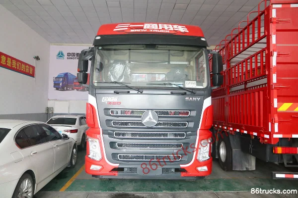 SANY Group Yinsong Edition 480hp 8X4(12 wheels) 9.5m Stake Cargo Truck Exterior (2) | 86Trucks