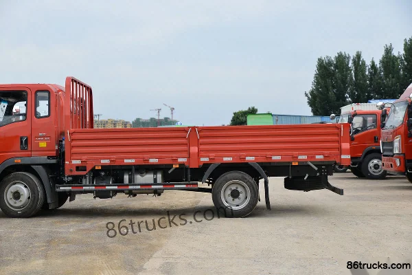 Sinotruk HOWO Hanjiang 170 hp 4X2(6 wheels) 4.85m semi-row flatbed cargo truck (8-speed) Body (2) | 86Trucks