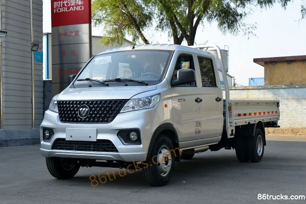 Foton Xiangling V3 1.6L 122 hp 4X2(6 wheels) 2.7m double-row flatbed micro truck (China VI) Exterior (3) | 86Trucks