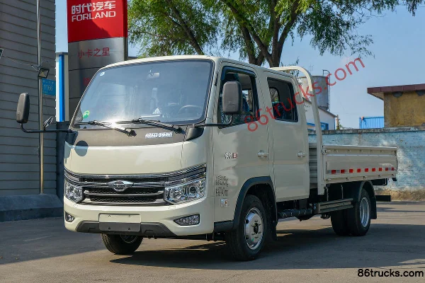 Foton Times Pilot S1 122 hp 4X2(6 wheels) 2.7m double-row flatbed light truck Exterior (3) | 86Trucks