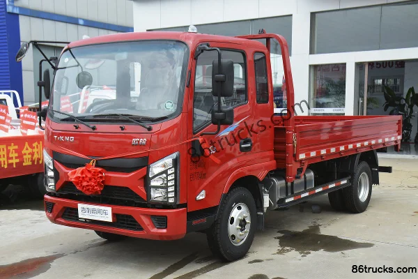 Tangjun Ouling S3 150hp 4X2(6 wheels) 3.88m Semi-row Flatbed Light Truck Exterior (3) | 86Trucks