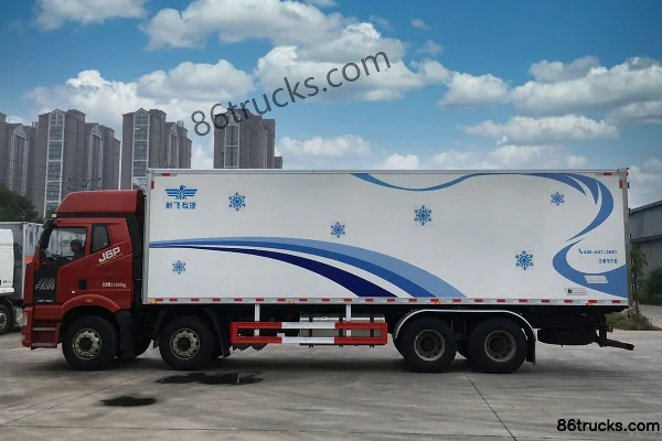 FAW Jiefang J6P 460 ch 8X4(12 roues) camion frigorifique 9,46 m (marque Xinfei) Extérieur (3) | 86Trucks