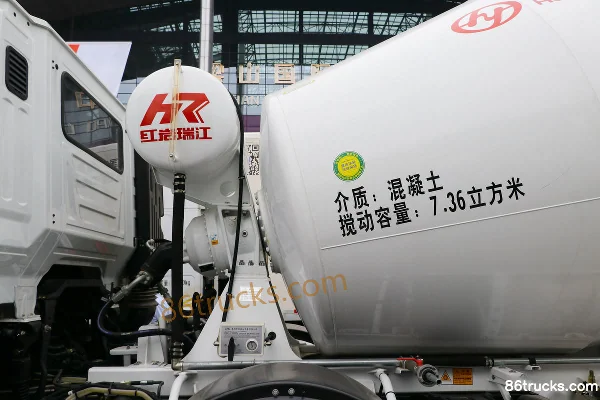 SAIC Hongyan Genlyon C6 330hp 8X4(12 wheels) 7.6m³ concrete mixer truck (China VI) (CIMC Ruijiang) Body (1) | 86Trucks