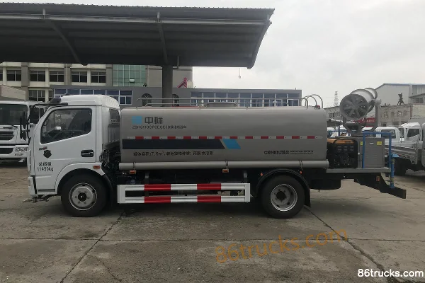 Dongfeng Duolika D7 150 hp 4X2(6 wheels) Green Sprinkler Truck (Zhonglian Brand) Exterior (3) | 86Trucks