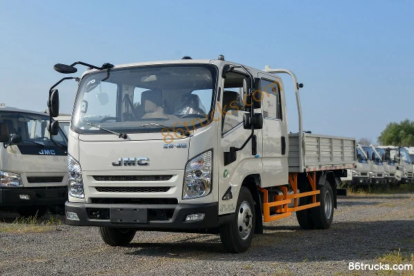 JMC Kaiyun Upgraded Medium Body 122hp 4X2(6 wheels) 3.16m Double Row Flatbed Light Truck (Hydraulic Brake) Exterior (3) | 86Trucks