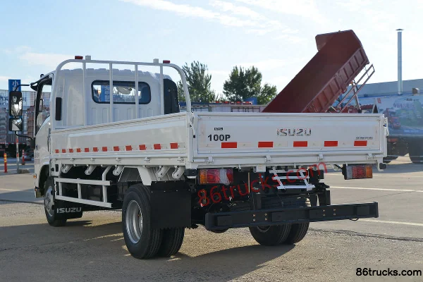 Isuzu M100 120hp 4X2(6 wheels) 4.185m single-row flatbed light truck (China VI) Body (2) | 86Trucks