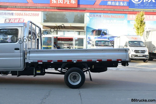 Dongfeng T3 (formerly Xiaobawang W) 1.6L 123hp 4X2(6 wheels) 3.05m Double Row Flatbed Mini Truck (China VI) Body (2) | 86Trucks