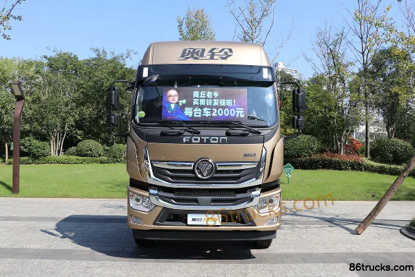 Foton Aoling Dahuangfeng version montagne 245 ch 4X2(6 roues) camion porteur 6,8 m cabine approfondie fourgon (toit plat) Extérieur (2) | 86
