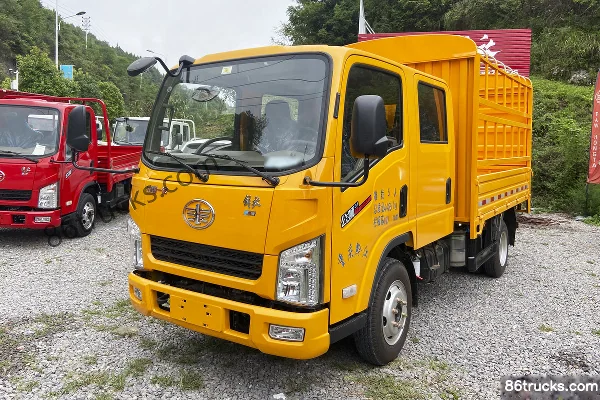 FAW Hongta FAW Jiefang Gongshi 130hp 4X2(6 wheels) 3.145m Double Row Stake Truck Exterior (3) | 86Trucks