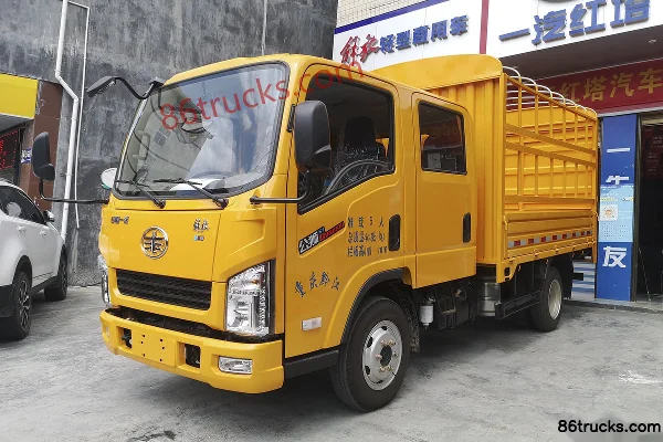 FAW Hongta FAW Jiefang Gongshi 130hp 4X2(6 wheels) 3.145m Double Row Stake Truck Exterior (2) | 86Trucks