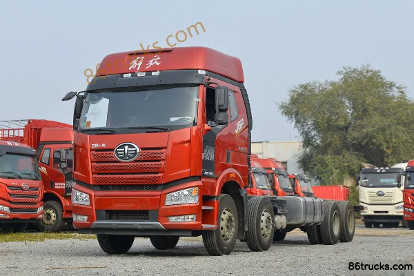 FAW Jiefang J6P Heavy Truck Zhihui Edition Green Pass Version 460 hp 8X4(12 wheels) 9.4 meters Stake Truck (China VI) Exterior (3) | 86Truck