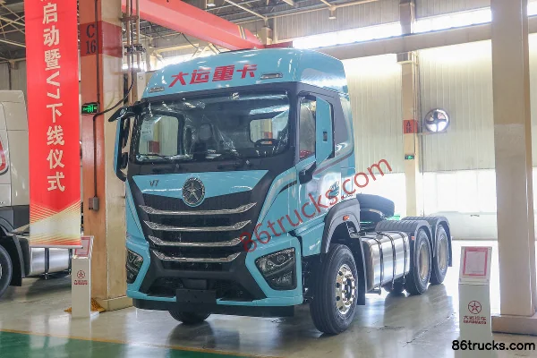 Dayun V7H Heavy Truck 460 hp 6X4(10 wheels) Tractor Truck (Lowered Height Mother Truck)(Hydraulic Retarder) Exterior (3) | 86Trucks
