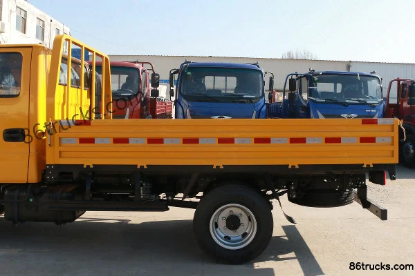 Yuejin Fuxing S100Plus 115 hp 4X2(6 wheels) 2.65m Double Row Flatbed Light Truck (China VI) Body (1) | 86Trucks