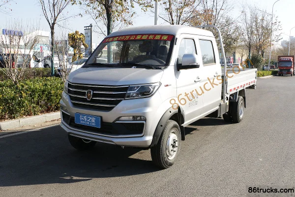 Jinbei T52S Standard 1.6L 116 hp 4X2(6 wheels) Gasoline 2.85m Double-row Flatbed Mini Truck (China VI) Exterior (3) | 86Trucks