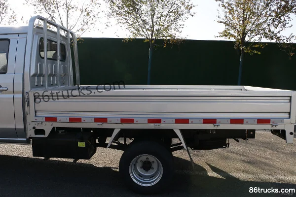 Jinbei T52S Standard 1.6L 116 hp 4X2(6 wheels) Gasoline 2.85m Double-row Flatbed Mini Truck (China VI) Body (1) | 86Trucks