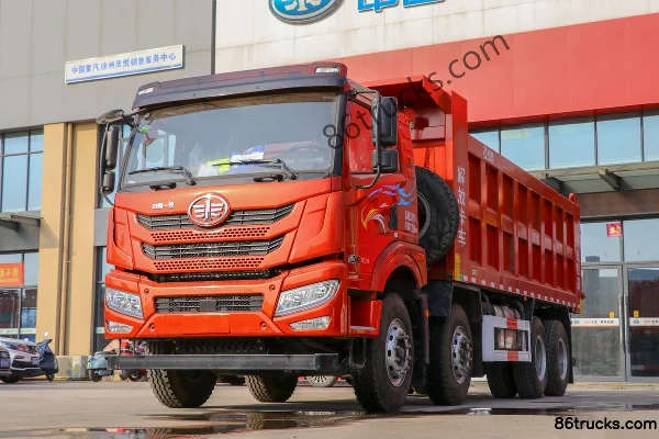 FAW Jiefang Qingdao HanV Heavy Truck 2.0 Edition 350 hp 8X4(12 wheels) 6.5m Dump Truck (457 upgraded welded axle) Exterior (3) | 86Trucks