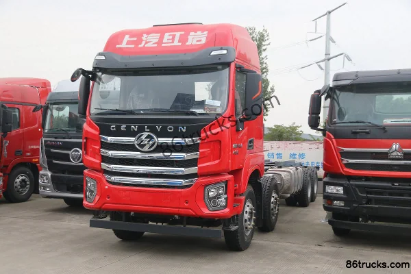 SAIC Hongyan Genlyon H6 version standard 430 ch 8X4(12 roues) camion porteur à grille 9,47 m (China VI) Extérieur (3) | 86Trucks