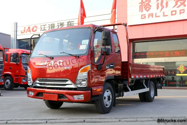 JAC Kangling J5 126hp 4X2(6 wheels) 3.85m semi-crew cab flatbed light truck (China VI) Exterior (3) | 86Trucks