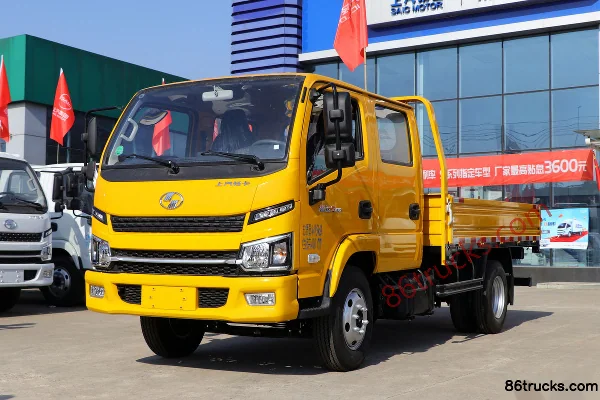 Yuejin Fuxing S100Plus 115 hp 4X2(6 wheels) 3.2m double-row flatbed light truck (China VI) Exterior (3) | 86Trucks