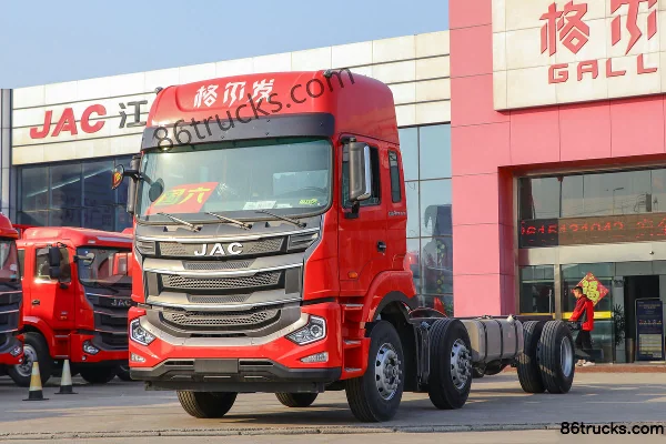 JAC Gallop A5W 320 ch 6X2(8 roues) camion porteur fourgon 7,8 m (China VI) Extérieur (3) | 86Trucks