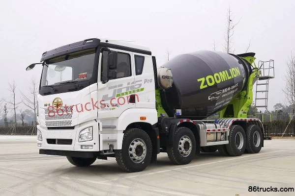 FAW Jiefang Qingdao JH6 Heavy Truck Pro 350 hp 8X4(12 wheels) 7.76 m³ Concrete Mixer Truck (Zoomlion Brand) Exterior (2) | 86Trucks