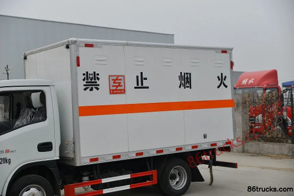 Yuejin Fuyun S80, 95 ch 4X2(6 roues) diesel, 2,9 m camion fourgon pour transport de gaz inflammables (China VI) Carrosserie (1) | 86Trucks
