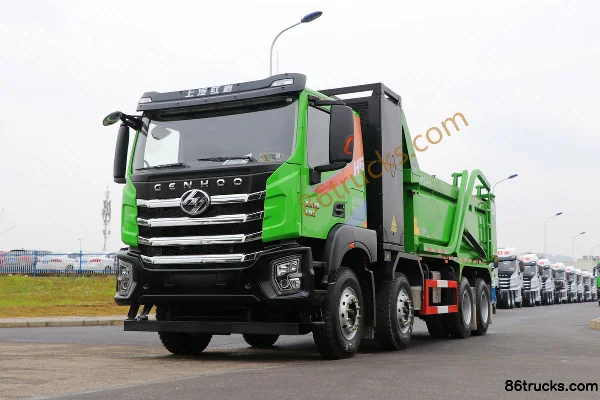 SAIC Hongyan Jiehu H6 8X4(12 roues) 5,8m camion benne à décharge de terre électrique pur (China VI) Extérieur (3) | 86Trucks