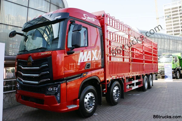 Sinotruk HOWO MAX, 490 ch, 8X4(12 roues) , camion porteur à ridelles et grille à cabine demi-avancée de 9,55 m (China VI) Extérieur (2) | 86