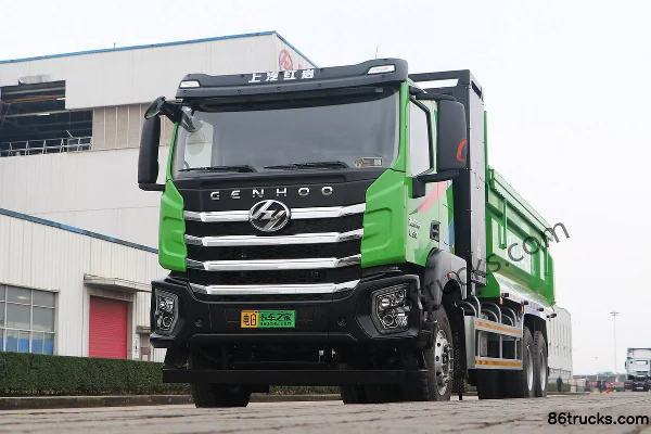 SAIC Hongyan Jiehu H6 6X4(10 roues) camion benne 100% électrique à échange de batterie 5,6 m 282 kWh Extérieur (3) | 86Trucks