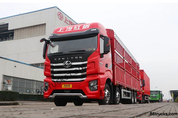 SAIC Hongyan Genlyon H6 version standard 460 ch 8X4(12 roues) camion porteur à ridelles 9,6 m (China VI) Extérieur (3) | 86Trucks