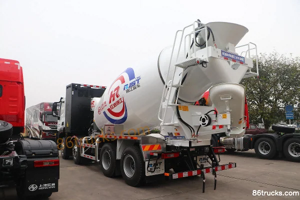 SAIC Hongyan Jiehu H6 490hp 8X4(12 wheels) Battery Swap Electric Concrete Mixer Truck 282kWh Body (2) | 86Trucks