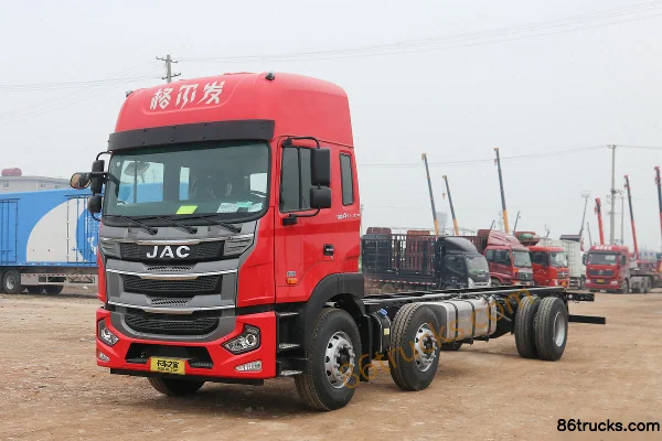 JAC Gallop A5W III Heavy Truck 290hp 6X2(8 wheels) 9.7m Wing Opening Box Cargo Truck Exterior (3) | 86Trucks