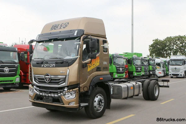 Foton Aoling Dahuangfeng Home Edition 220hp 4X2(6 wheels) 6.8m Sleeper Cab Stake Truck (China VI) Exterior (3) | 86Trucks