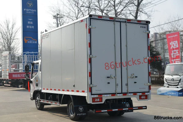 Foton Aumark S1 Light Edition 140hp 4X2(6 wheels) 3.36m semi-crew cab box truck Body (3) | 86Trucks