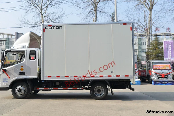 Foton Aumark S1 Light Edition 140hp 4X2(6 wheels) 3.36m semi-crew cab box truck Body (2) | 86Trucks
