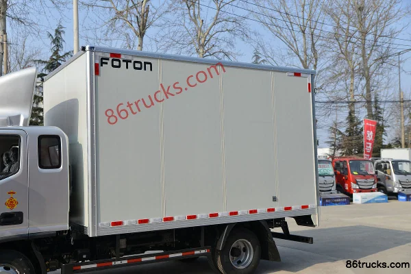 Foton Aumark S1 Light Edition 140hp 4X2(6 wheels) 3.36m semi-crew cab box truck Body (1) | 86Trucks