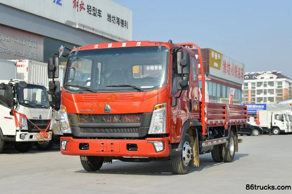 Sinotruk HOWO Hanjiang 130 ch 4X2(6 roues) camion plateau léger à cabine demi-avancée 3,85 m (China VI) (8 vitesses) Extérieur (3) | 86Truck